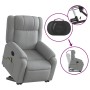 Sillón de masaje eléctrico reclinable elevable tela gris claro