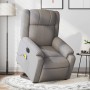 Sillón de masaje eléctrico reclinable elevable tela taupé