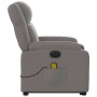 Sillón de masaje eléctrico reclinable elevable tela taupé