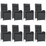 9-teiliges Garten-Esszimmerset und Kissen synthetisches Rattan schwarz von vidaXL, Gartensets - Ref: Foro24-3185079, Preis: 1...
