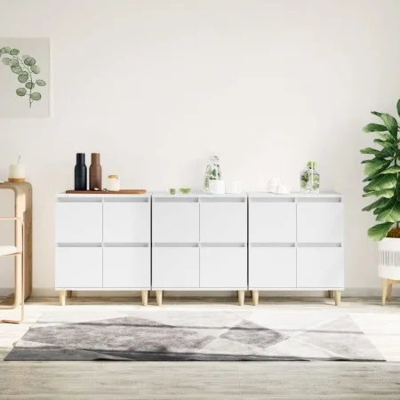 Sideboards 3 Stück weißes Sperrholz 60x35x70 cm von vidaXL, Sideboards - Ref: Foro24-3185767, Preis: 198,59 €, Rabatt: %