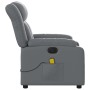 Sillón de masaje reclinable eléctrico cuero sintético gris