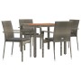 5-piece garden dining set with gray synthetic rattan cushions by vidaXL, Garden sets - Ref: Foro24-3184994, Price: 368,74 €, ...