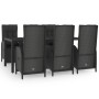 7-piece garden dining set and black synthetic rattan cushions by vidaXL, Garden sets - Ref: Foro24-3185063, Price: 930,09 €, ...