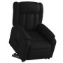 Sillón reclinable elevable cuero artificial negro