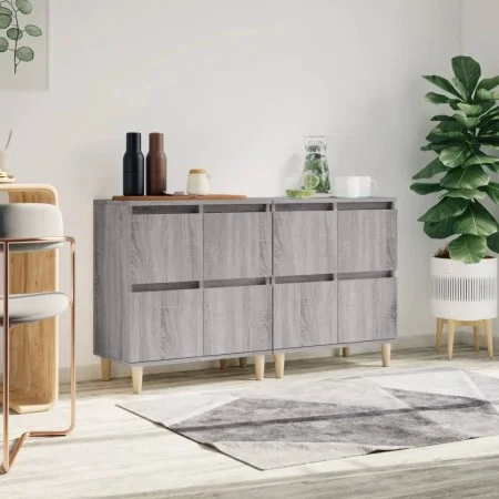 Sideboards 2 Stück Sperrholz Sonoma grau 60x35x70 cm von vidaXL, Sideboards - Ref: Foro24-3185757, Preis: 117,07 €, Rabatt: %