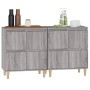 Aparadores 2 uds madera contrachapada gris Sonoma 60x35x70 cm de vidaXL, Aparadores - Ref: Foro24-3185757, Precio: 118,19 €, ...