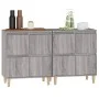 Sideboards 2 Stück Sperrholz Sonoma grau 60x35x70 cm von vidaXL, Sideboards - Ref: Foro24-3185757, Preis: 117,07 €, Rabatt: %