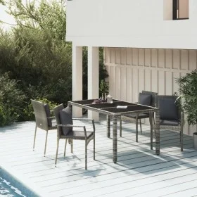 5-piece garden dining set with gray synthetic rattan cushions by vidaXL, Garden sets - Ref: Foro24-3157959, Price: 430,92 €, ...