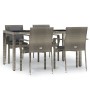5-piece garden dining set with gray synthetic rattan cushions by vidaXL, Garden sets - Ref: Foro24-3157959, Price: 396,96 €, ...