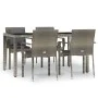 Set comedor de jardín 5 piezas con cojines ratán sintético gris de vidaXL, Conjuntos de jardín - Ref: Foro24-3157959, Precio:...
