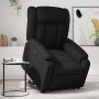 Sillón reclinable elevable eléctrico de cuero sintético negro