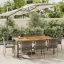 Set comedor jardín 9 pzas y cojines ratán sintético gris de vidaXL, Conjuntos de jardín - Ref: Foro24-3184998, Precio: 644,72...