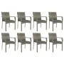 Garden dining set 9 pieces and gray synthetic rattan cushions by vidaXL, Garden sets - Ref: Foro24-3184998, Price: 642,69 €, ...