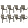 Set comedor jardín 9 pzas y cojines ratán sintético gris de vidaXL, Conjuntos de jardín - Ref: Foro24-3184998, Precio: 626,60...