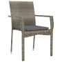 Set comedor jardín 9 pzas y cojines ratán sintético gris de vidaXL, Conjuntos de jardín - Ref: Foro24-3184998, Precio: 626,60...