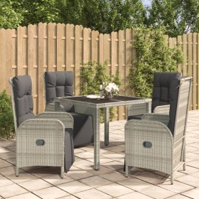 5-piece garden dining set with gray synthetic rattan cushions by vidaXL, Garden sets - Ref: Foro24-3185030, Price: 603,51 €, ...