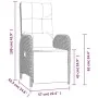 5-piece garden dining set with gray synthetic rattan cushions by vidaXL, Garden sets - Ref: Foro24-3185030, Price: 703,59 €, ...