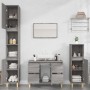 Sonoma gray plywood 3-piece bathroom furniture set by vidaXL, Bathroom furniture - Ref: Foro24-3185603, Price: 222,52 €, Disc...
