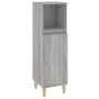 Sonoma gray plywood 3-piece bathroom furniture set by vidaXL, Bathroom furniture - Ref: Foro24-3185603, Price: 222,52 €, Disc...