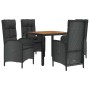 5-piece garden furniture set with black synthetic rattan cushions by vidaXL, Garden sets - Ref: Foro24-3185069, Price: 586,06...