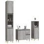 3-teiliges Badezimmermöbelset aus grauem Sonoma-Sperrholz von vidaXL, Badezimmermöbel - Ref: Foro24-3185541, Preis: 185,19 €,...