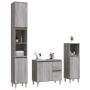 3-teiliges Badezimmermöbelset aus grauem Sonoma-Sperrholz von vidaXL, Badezimmermöbel - Ref: Foro24-3185541, Preis: 187,67 €,...
