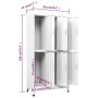 Steel locker with 6 compartments 90x45x180 cm by vidaXL, Lockers and storage cabinets - Ref: Foro24-20156, Price: 331,55 €, D...