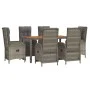 Garden dining set 7 pieces and gray synthetic rattan cushions by vidaXL, Garden sets - Ref: Foro24-3185047, Price: 1,00 €, Di...