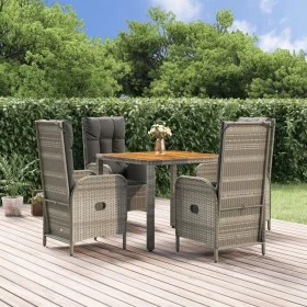 5-piece garden dining set with gray synthetic rattan cushions by vidaXL, Garden sets - Ref: Foro24-3185039, Price: 682,45 €, ...