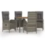 5-piece garden dining set with gray synthetic rattan cushions by vidaXL, Garden sets - Ref: Foro24-3185039, Price: 682,45 €, ...