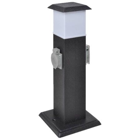 Säule mit Fassungen und schwarzer Gartenlampe von vidaXL, Steckdosen - Ref: Foro24-41235, Preis: 37,95 €, Rabatt: %