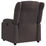 Sillón reclinable eléctrico tela marrón oscuro
