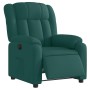 Sillón reclinable eléctrico tela verde oscuro