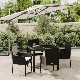 5-piece garden furniture set with black synthetic rattan cushions by vidaXL, Garden sets - Ref: Foro24-3185000, Price: 330,83...