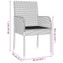 5-teiliges Gartenmöbel-Set mit schwarzen synthetischen Rattankissen von vidaXL, Gartensets - Ref: Foro24-3185000, Preis: 321,...