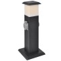 Säule mit Fassungen und schwarzer Gartenlampe von vidaXL, Steckdosen - Ref: Foro24-41235, Preis: 37,95 €, Rabatt: %