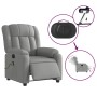 Sillón reclinable de masaje eléctrico tela gris claro