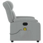 Sillón reclinable de masaje eléctrico tela gris claro