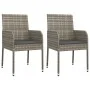 3-piece garden dining set with gray synthetic rattan cushions by vidaXL, Garden sets - Ref: Foro24-3185005, Price: 185,67 €, ...