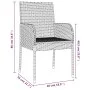3-piece garden dining set with gray synthetic rattan cushions by vidaXL, Garden sets - Ref: Foro24-3185005, Price: 185,67 €, ...