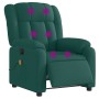 Sillón reclinable de masaje eléctrico tela verde oscuro
