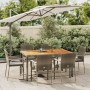 Set comedor jardín 7 pzas y cojines ratán sintético gris de vidaXL, Conjuntos de jardín - Ref: Foro24-3184996, Precio: 496,62 €