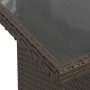Conjunto de sofá de jardín con cojín 10 pcs Marrón Poliratán