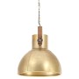 Lámpara colgante industrial redonda 25 W latón 40 cm E27