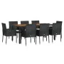 9-piece garden dining set and black synthetic rattan cushions by vidaXL, Garden sets - Ref: Foro24-3185016, Price: 645,64 €, ...