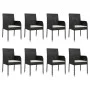 9-piece garden dining set and black synthetic rattan cushions by vidaXL, Garden sets - Ref: Foro24-3185016, Price: 645,64 €, ...