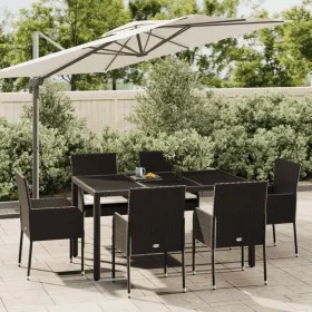 7-piece garden dining set and black synthetic rattan cushions by vidaXL, Garden sets - Ref: Foro24-3185002, Price: 470,63 €, ...