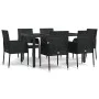 7-piece garden dining set and black synthetic rattan cushions by vidaXL, Garden sets - Ref: Foro24-3185002, Price: 491,70 €, ...