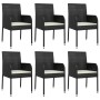 7-piece garden dining set and black synthetic rattan cushions by vidaXL, Garden sets - Ref: Foro24-3185002, Price: 468,15 €, ...